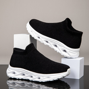 Zapatos de hombre de talla grande transfronterizos, nuevo estilo, clásicos para parejas, negros con cordones, parte superior de malla sólida, informales de otoño, para correr, cómodos y de ancho amplio. - Product Image 4