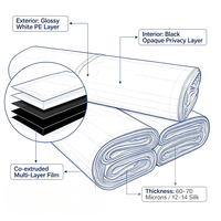 Enveloppes d'expédition biodégradables imperméables personnalisées avec logo imprimé, auto-adhésives, pour vêtements