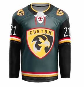 2025 최신 저렴한 유럽 하키 저지 탑 세일 골키퍼 컷 아이스 하키 저지 - Product Image 1