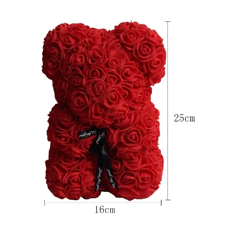 Hart Roos Beer Multicolor Plastic Foam Rose Teddybeer Vriendin Valentijnsdag Cadeau Verjaardagsfeestje Decoratie