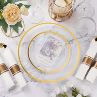 Ensemble de couverts jetables pour mariage et anniversaire, 350 pièces, couteau, fourchette, cuillère, gobelet, assiette, vaisselle en plastique
