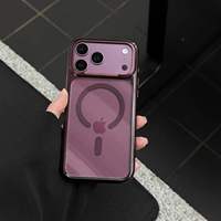 Coque magnétique transparente haute qualité pour iPhone 18 Pro Max, texture originale, anti-chute, protection intégrale