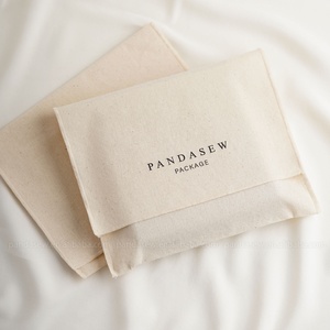 PandaSew Custom Logo Natural Promotional Muslin <b>Bag</b> Cotton <b>Dust</b> <b>Bag</b> Covers Gift Packaging Envelope <b>Bags</b> - Product Image 2