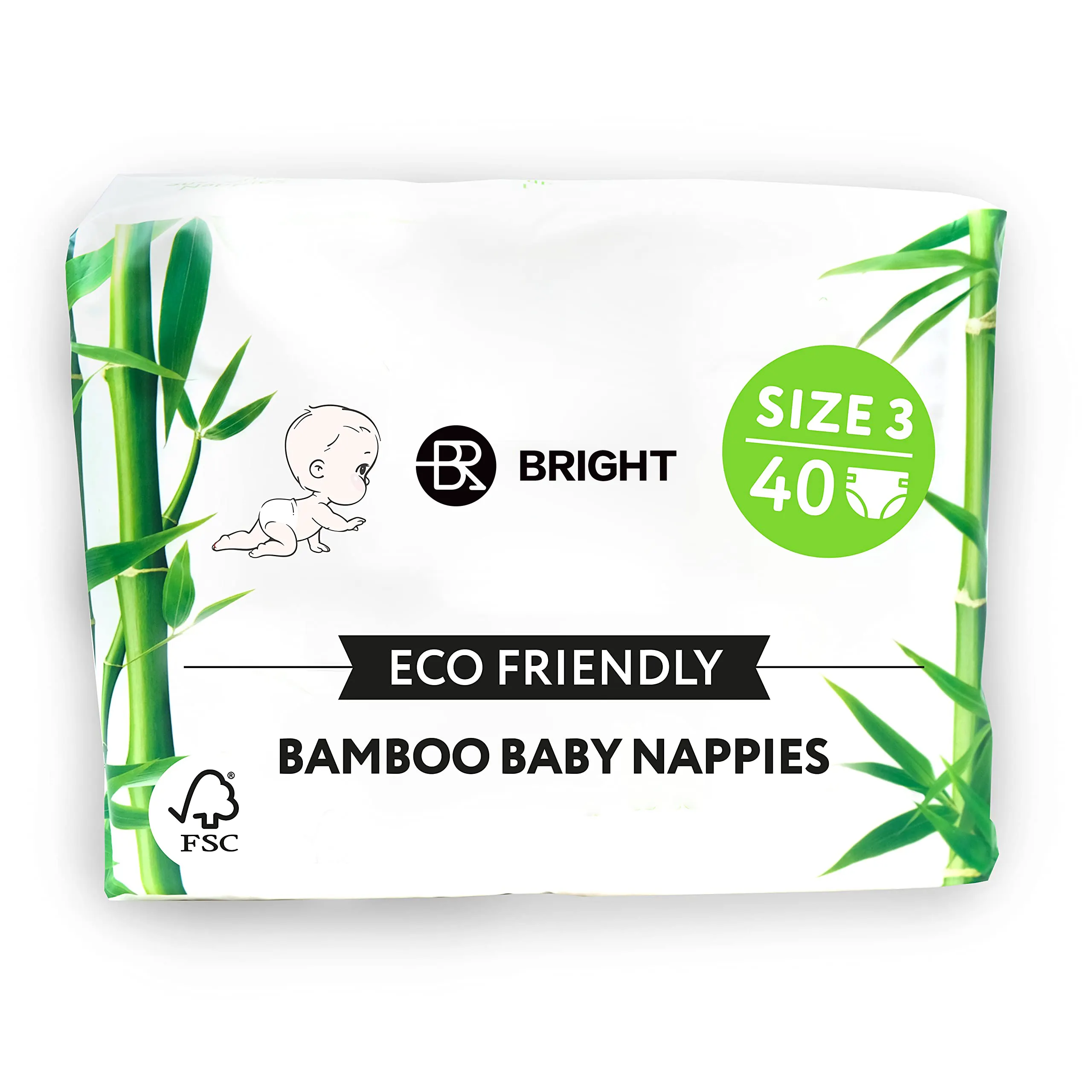 Premium orgânico Extra-Absorvente Eco-Friendly Baby Fraldas prefold bambu personalizar fraldas e toalhetes do bebê tamanho 3
