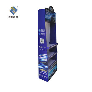 Продвижение супермаркета переработанная на заказ выставочная стойка из гофрированной бумаги Напольная картонная витрина для закусок в розницу - Product Image 2