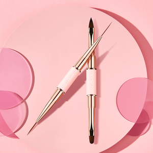 2025 Phổ Biến Gradient Màu Hồng Đôi Hai Mặt Lót Móng Tay Nghệ Thuật Bàn Chải 5Pcs Tước Bàn Chải Móng Tay Thiết Kế Bàn Chải Thiết Lập - Product Image 5