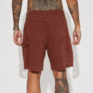 Streetwear personnalisé des Bermudes OEM <span class=keywords><strong>Jeans</strong></span> brodés d'été respirants et écologiques, déchirés à mi-hauteur pour hommes - Product Image 2