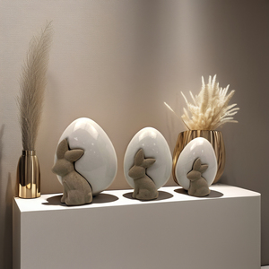 ديكور الربيع بتصميم جديد من سيراميك عيد الفصح وتزيين البيض عيد الفصح - Product Image 3