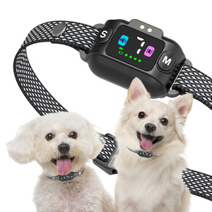 Collier anti-aboiement intelligent avec écran couleur pour chiens, taille S M, dispositif anti-aboiement, outil d'entraînement pour animaux de compagnie - Product Image 1