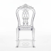 Chaise transparente en PC ultra-claire, style fantôme monobloc, pour banquets, mariages, événements, hôtels, restaurants, professionnels