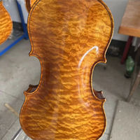 Violon 4/4 fait main, son doux, belle grainure, épicéa et érable massifs, fabriqué par le luthier expérimenté Aubert, cordes incluses.