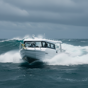 Bote <span class=keywords><strong>de</strong></span> aluminio Gospel <span class=keywords><strong>de</strong></span> 9 m (30 pies) con cabina, pontón Easy Craft, motor <span class=keywords><strong>de</strong></span> gasolina para <span class=keywords><strong>pesca</strong></span>, en venta - Product Image 1