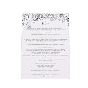 Индивидуальная черная фольга, свадебное меню, открытка, программа для деловых мероприятий, открытка на заказ, день рождения, детский праздник, поздравительная открытка - Product Image 1