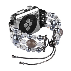 CHAUDE <span class=keywords><strong>Fantaisie</strong></span> Perle <span class=keywords><strong>Bracelet</strong></span> de Montre Pour <span class=keywords><strong>Apple</strong></span> Montre iWatch Perle Sangle Série 5 4 3 2 1 - Product Image 1