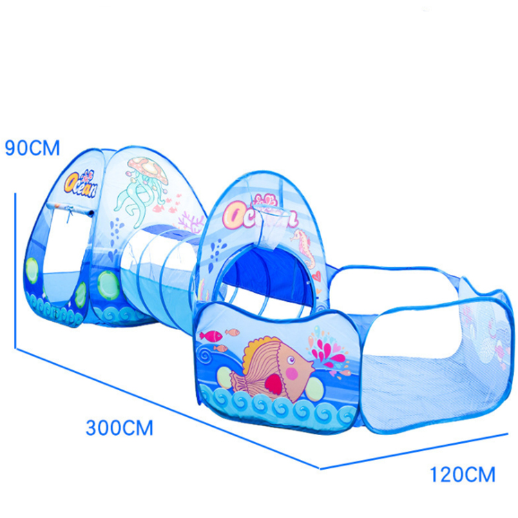 Детский игровой домик, мультяшная палатка «Три в одном», детская туннельная палатка, дом из трех частей