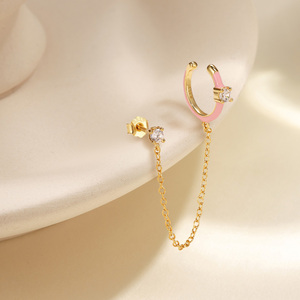 Pendientes de Aro Largos de Plata de Ley 925 con Borlas y Circonitas, en Tendencia - Product Image 2