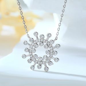 Collier pendentif en argent 925 plaqué rhodium de haute qualité avec zircon tendance pour fiançailles, mariage et fête, vente en gros - Product Image 2