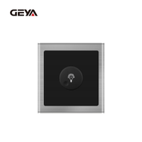 Interrupteur mural domestique standard britannique GEYA, vente en gros personnalisée, 250V 500W, variateur de lumière résistif, acier inoxydable, étanche, 1 gang 1 voie IP50