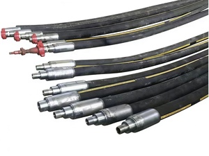 สายยางโคลนสำหรับขุดเจาะแบบหมุน API 7K 35MPa ขนาด 2 นิ้ว พร้อมข้อต่อแบบ Hammer Union/Flange ได้รับการรับรองมาตรฐาน ISO 9001:2008 สำหรับแท่นขุดเจาะน้ำมัน - Product Image 2