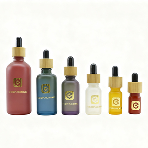 Mini 5Ml 10Ml 15Ml Frosted Matte Màu Đen Tinh Dầu & Cơ Thể Dầu Thủy Tinh Nhỏ Giọt Chai Gỗ Tre Nắp Cho Chăm Sóc Da Kem Mascara - Product Image 4