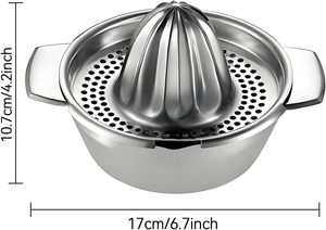 Presse-agrumes manuel robuste en acier inoxydable 304 pour citrons, oranges, pamplemousses et légumes, avec tamis de rotation - Product Image 3