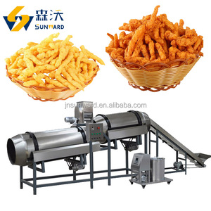 Línea de producción de Cheetos Kurkure de 150 kg/h, extrusora de alimentos para aperitivos fritos con rizos de maíz, máquina para hacer Nik Naks - Product Image 4