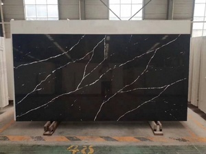 BOTON STONE controsoffitti moderni in quarzo Calacatta <span class=keywords><strong>nero</strong></span> lucido in pietra artificiale per cucine - Product Image 4