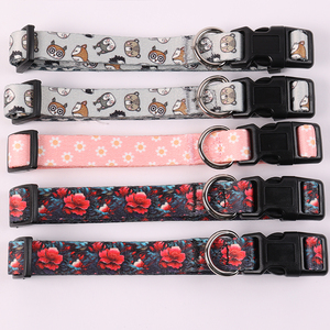Auf Lager Polyester Hundehalsband Geringe Mindestbestellmenge Günstige Langlebige Kunststoffschnalle Sublimiertes Blanko Weiches Gepolstertes Halsband für Kleine Hunde - Product Image 1