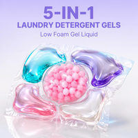 30 pièces/boîte – Capsules de lessive 5-en-1 OEM à dissolution rapide, gels de lessive écologiques et parfum longue durée