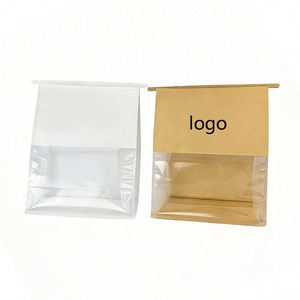 Bolsa de Papel Kraft Transparente Personalizable Directo de Fábrica con Ventana, Segura para Alimentos, Regalo Promocional para Panadería, Embalaje de Productos, Seda - Product Image 2