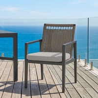 Ensemble de table et 4 chaises de jardin pour l'extérieur, mobilier de jardin, ensemble de table à manger d'extérieur pour la plage