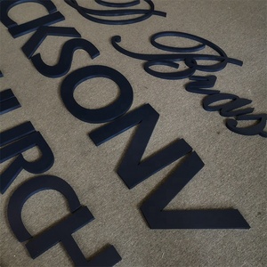 Letras de plástico azul marino 3D, letras grandes, decoración interior, tabla de corte de PVC, logotipo de pared - Product Image 6