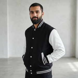 Ventes en gros de vestes bomber en cuir de haute qualité pour hommes, streetwear, broderie, lettrage de haute qualité, service OEM - Product Image 1