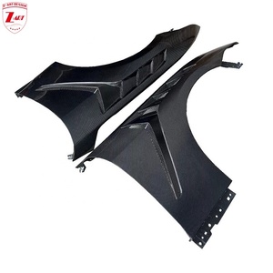 Aile avant en fibre de carbone Z-ART 2024+ pour Ford Mustang, aile avant ventilée pour Mustang, aile à persiennes en fibre de carbone - Product Image 1