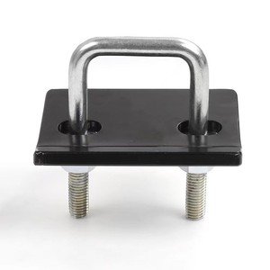 Universal Tow Hook Steel Black 2 Hole Mounting Plate For <b>Car</b> <b>Trailer</b> Boom - Product Image 5