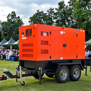 Generatore <span class=keywords><strong>Diesel</strong></span> Silenzioso Mobile e su Rimorchio Personalizzabile con Avviamento Elettrico 80kva 90kva 100kva Cumins - Product Image 2