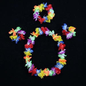 Summer Beach Vocation Party Favors Hawaiian <strong>Lei</strong> Garlands Multicolored Hula Luau Leis - Product Image 1