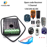 Module récepteur de commutateur de relais universel 1CH DC12/24V RF 433mhz récepteur de télécommande de porte de garage
