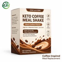 Poudre de café Keto OEM ODM pour shake, faible en glucides, riche en matières grasses, mélange instantané, saveur intense, sachet de 10g pour les modes de vie actifs et les journées chargées