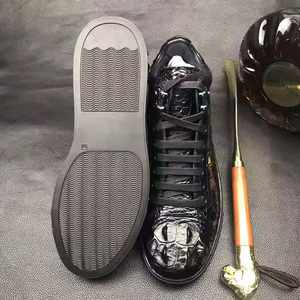 Baskets de haute qualité bottes de <span class=keywords><strong>skateboard</strong></span> pour hommes chaussures en cuir de Crocodile pur hommes bottes plates d'alligator autres bottes pour hommes à la mode - Product Image 6