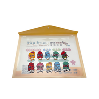 Pochette à rabat en PVC transparent format A4 personnalisée, surface brillante/mate/givrée, impression UV/offset pour l'école, le bureau, les documents