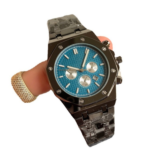 Top Selling Men's Chronograph Watch - 3 Subdials 6 Hands, Alloy Band with Date Window, 30M Water Resistant (OEM Supplier)