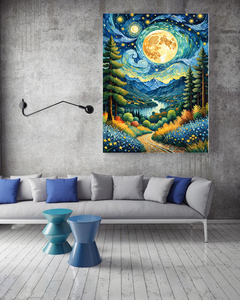Paesaggi naturali sera pittura diamante Art Kit di pietre preziose Art con trapano rotondo per la casa Dec include vassoio penna - Product Image 2