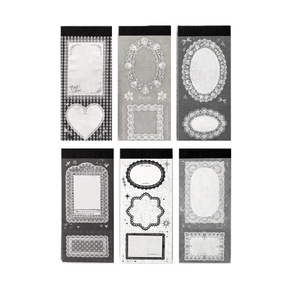 100 notes autocollantes par paquet, poèmes de <span class=keywords><strong>la</strong></span> série The Pillow, éléments décoratifs vintage en dentelle <span class=keywords><strong>pour</strong></span> fonds de collages - Product Image 5