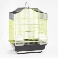 Cage à oiseaux compacte Homey Pet 55,5x36x88cm en fer motif bois doré, écologique, pour intérieur/extérieur, avec plateau en plastique et boîte à poudre
