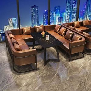 Retro estilo industrial bar cubierta sofá café occidental comercial <span class=keywords><strong>restaurante</strong></span> cafetería bar área de <span class=keywords><strong>descanso</strong></span> mesa de comedor y sillas conjunto - Product Image 3