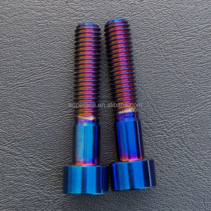 Nouveau boulon à six pans creux Superace Titanium GR5 M3-M20, vis arc-en-ciel bleu brûlé noir or pour moto et vélo - Product Image 4