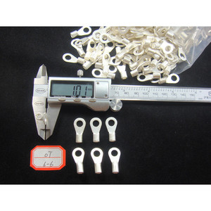 Bornes annulaires Han Yi OT6-6 6 AWG en cuivre pur, épaisseur 1,0 mm, pour applications électriques et électroniques - Product Image 1
