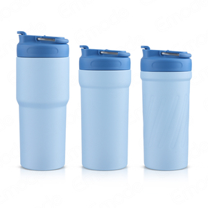 Emoed cách nhiệt chai nước 20oz với rơm nắp và xử lý cho thể thao du lịch phòng tập thể dục, thép không gỉ du lịch Mug cốc cà phê Tumbler - Product Image 5