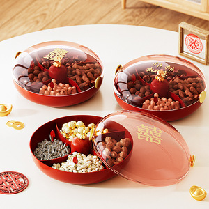 Plateau de fruits rouges avec couvercle pour la célébration du Nouvel An chinois, plateau de service pour collations à usage domestique - Product Image 5